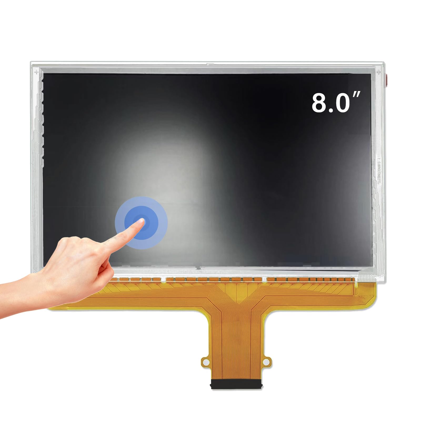 Photo 1 of 8" Touch Screen with LCD Monitor Compatible with Chevy Silverado Suburban Tahoe & GMC Sierra Yukon Canyon 2015-2018, 55 Pin Glass Panel with Digitizer Display for Navigation & Radio, DJ080PA-01A