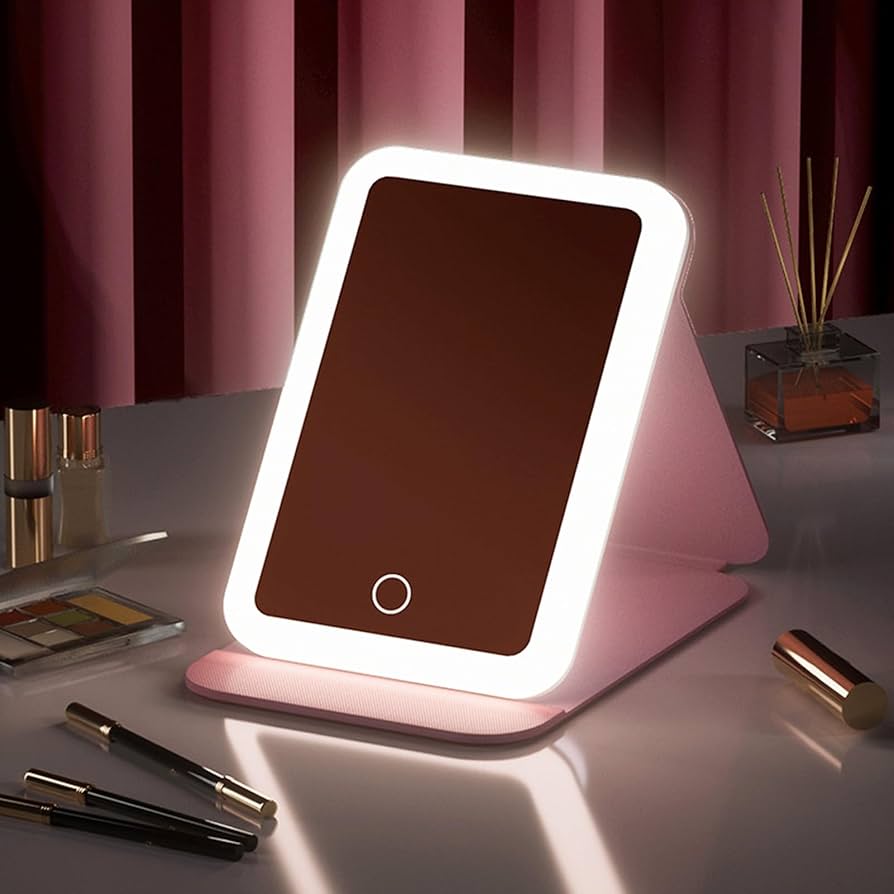 Rotyroya Espejo de tocador de Viaje portátil USB Recargable Maquillaje  iluminación Led Regulable Plegable para Mujeres niñas Dormitorio Ideal con  3 Luces Rosado : Amazon.es: Hogar y cocina