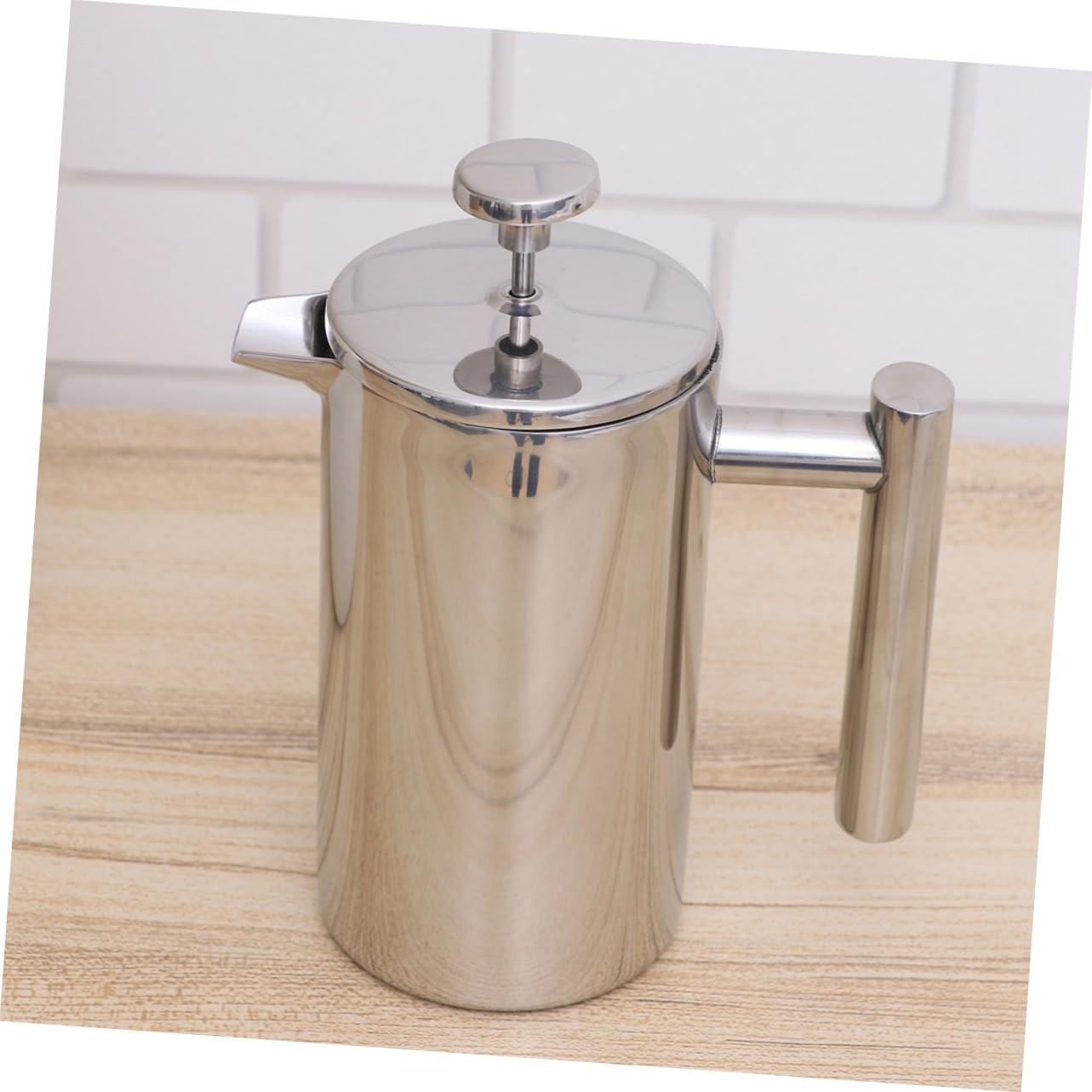 Double Layer Stainless Steel Coffee Maker Heat Retaining Filter Modern Design for Camping