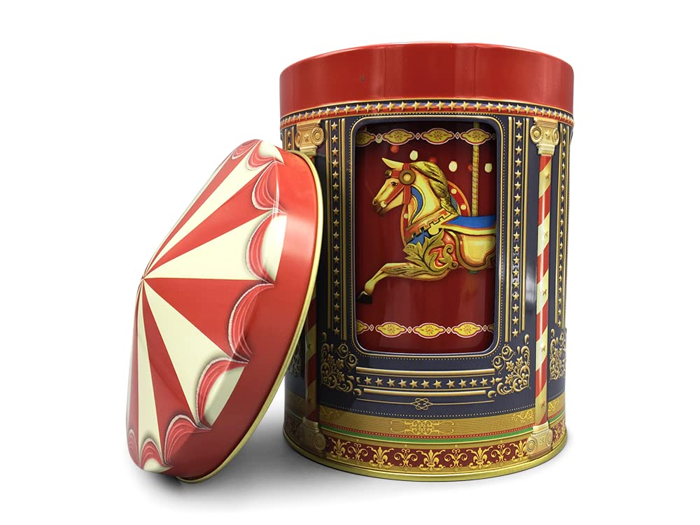 Boîte De Noël En Métal Décorée - 3,8 Litres, 28x18x8 Cm - Pour Biscuits, Pain D'épices, Rangement Ou Décoration