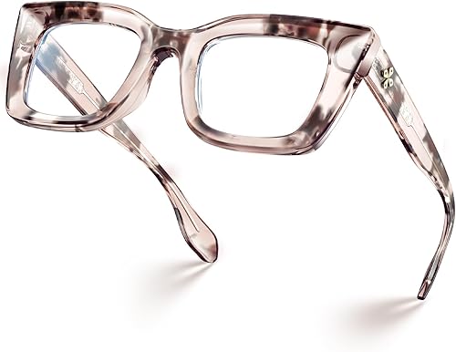 VISOONE Lentes con bloqueo de luz azul TR90 con bisagra de resorte, diseño de ojo de gato, antirreflejos, para mujer CALIDA VISOONE Lentes con bloqueo de luz azul TR90 con bisagra de resorte, diseño de ojo de gato, antirreflejos, para mujer CALIDA