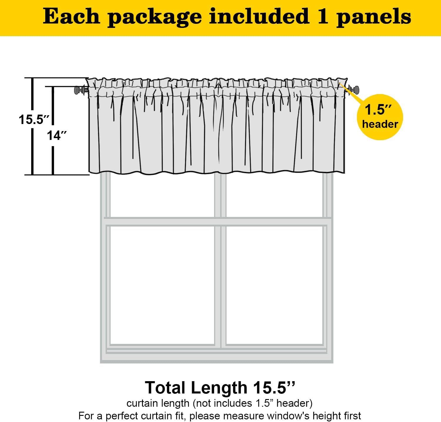 Sage Green Valances for Windows 1 Piece, Soft Solid Thermal Insulated Blackout Small Kitchen Window Curtains for Bathroom Basement Cafe, Rod Pocket, Sage Green, 60" Wx14 L - Image 5