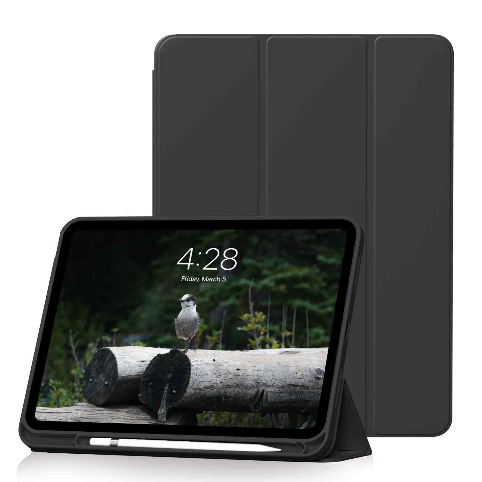 HMTDIYOU Case for iPad (A16) 11th Generation 11 Inch 2025, iPad 10th Generation 2022 Case 10.9 inch with Pencil Holder, Soft Silicone Protective Cover