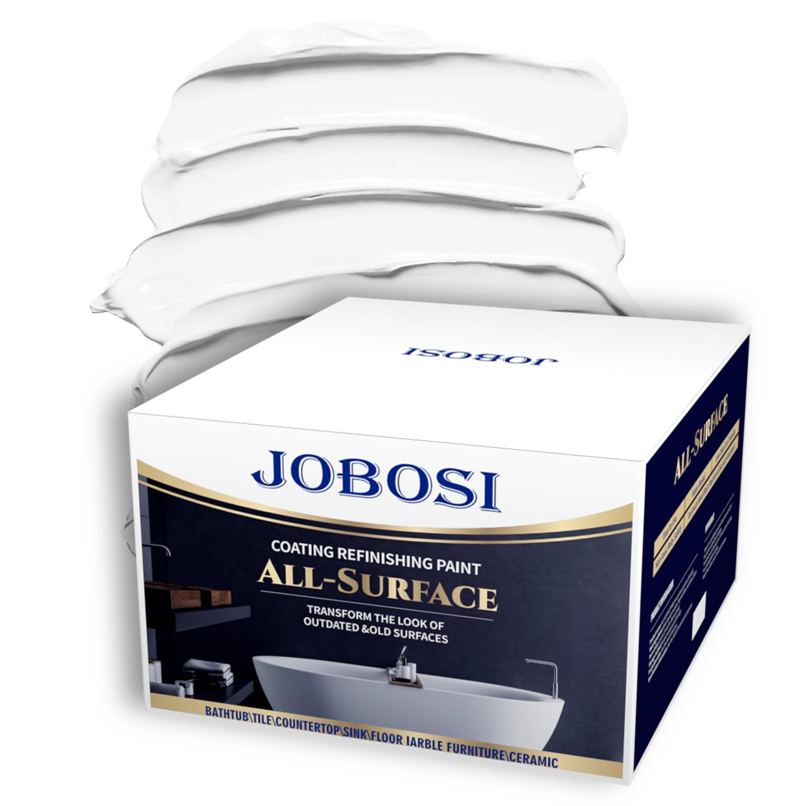 White Tile Paint and Tile Refinishing Kit 32.0 Fl Oz/50-55sq.ft bathtub bathroom wall paint, resurfacing sink tub waterproof kitchen countertop