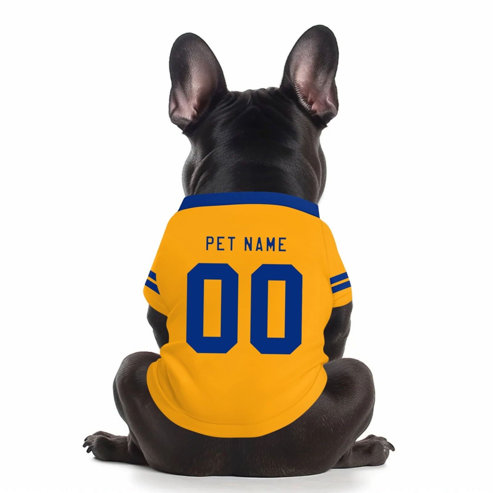 Customized Dog T-Shirt with Number, Personalized Dog Football Shirt, Breathable & Quiack Dry Football Jersey Gym Shirt for Large Medium Small Dogs & Cats