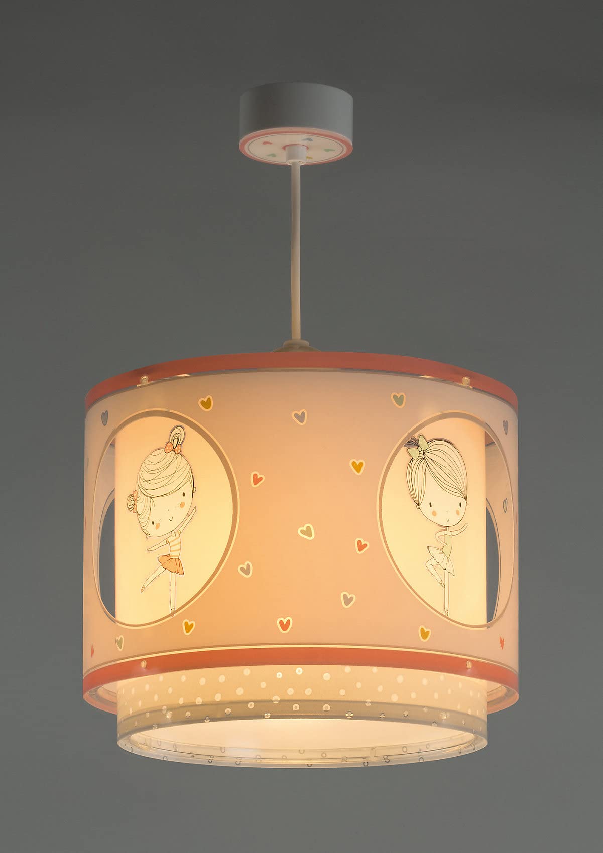 Lampada Da Tavolo Bambini Sweet Dance Ballerina | Rosa | DALBER | Doppio Schermo Trasparente - Foto 2