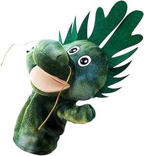 SUPVOX Caricatura Azul Dragón Dragón Títere Marioneta De Mano De Juego De rol Marionetas De Mano para Pequeños Adorable Marioneta De Mano De Dragón Tela Súper Suave