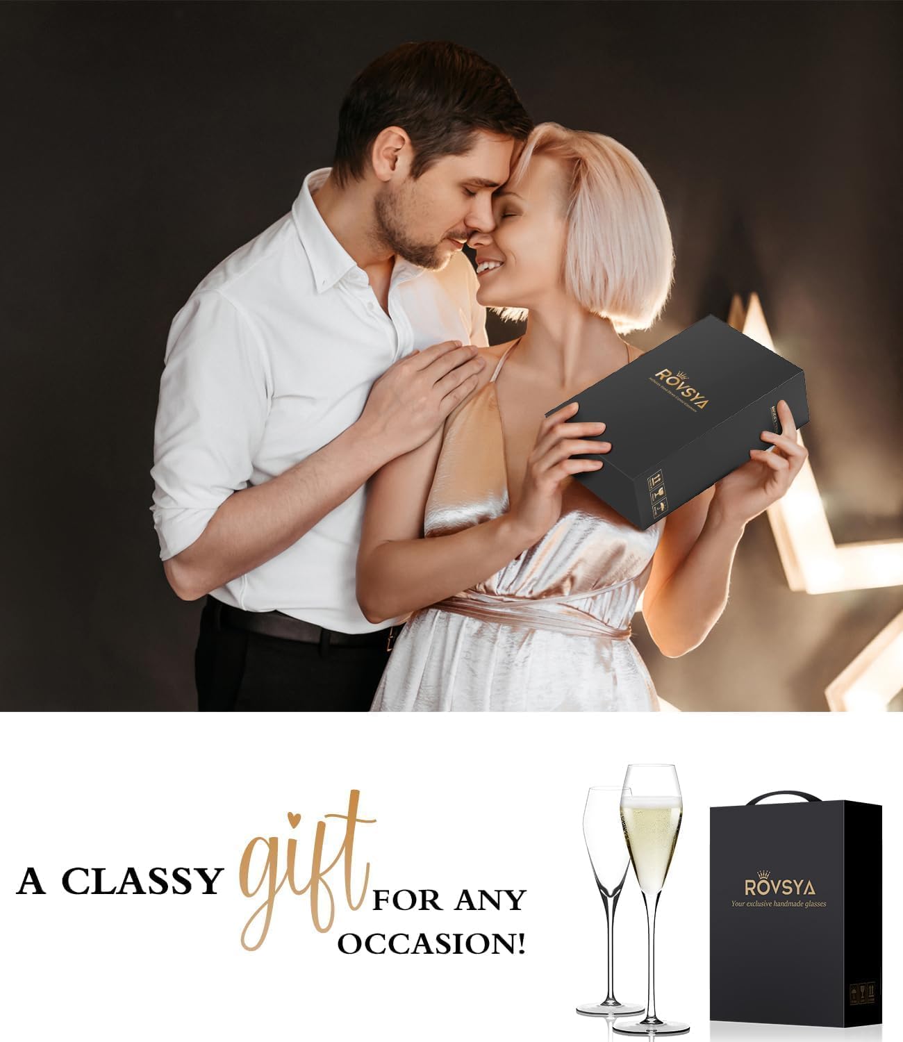 new years day gifts crystal champagne glasses set of two