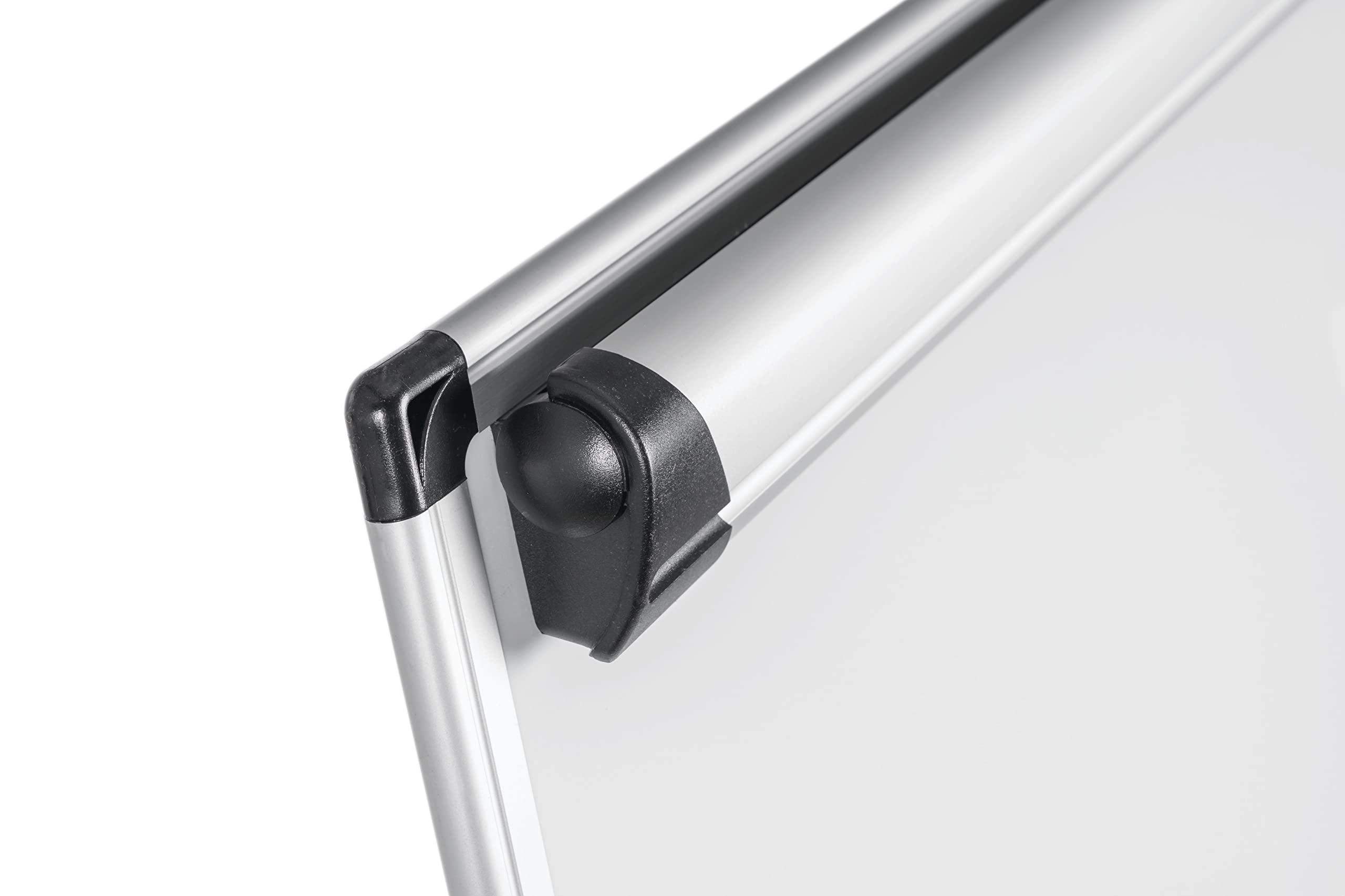 Bi-Office Earth Pizarra blanca magnética con caballete móvil para rotafolios, 70 x 100 cm (tamaño Euro), superficie de acero lacado, marco de aluminio, estructura con detalles en negro