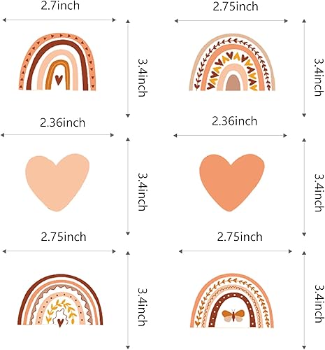 Miniatura 2 de 48 piezas Boho Rainbow Party Cupcake Toppers para decoración de fiesta de cumpleaños de arcoíris bohemio