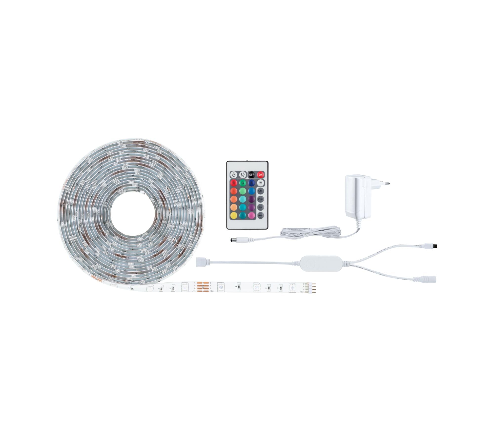 Paulmann 70534 SimpLED Strip LED Smart Home Zigbee RGB set completo 5m 20W 450lm 30LEDs/m RGB 24VA profilo per strisce luminose