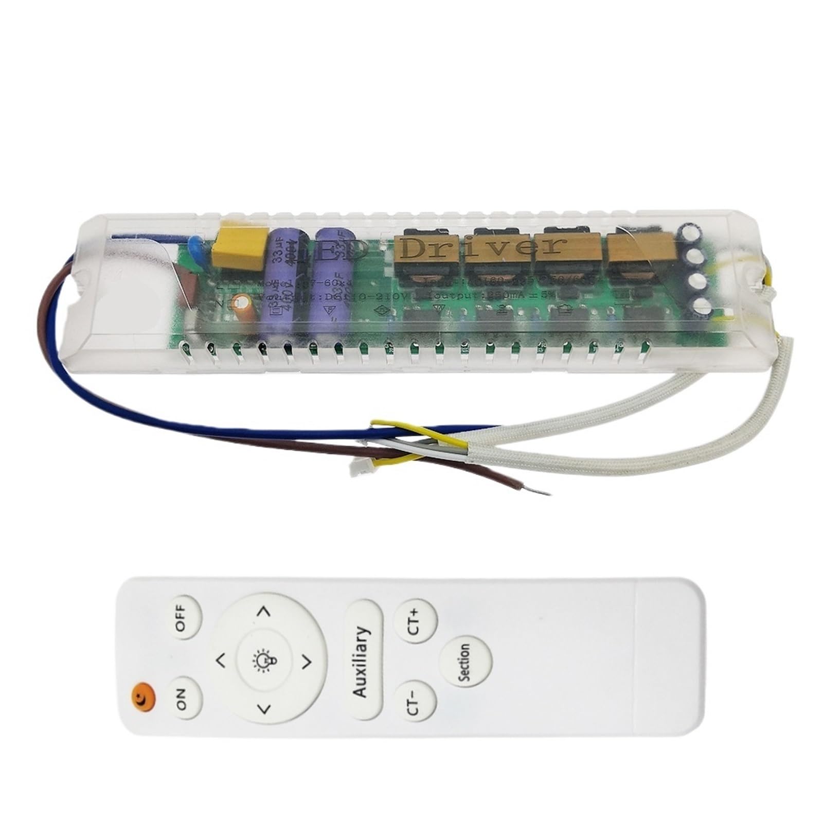 Télécommande plafonnier et alimentation 40Wx4 pour éclairage domestique