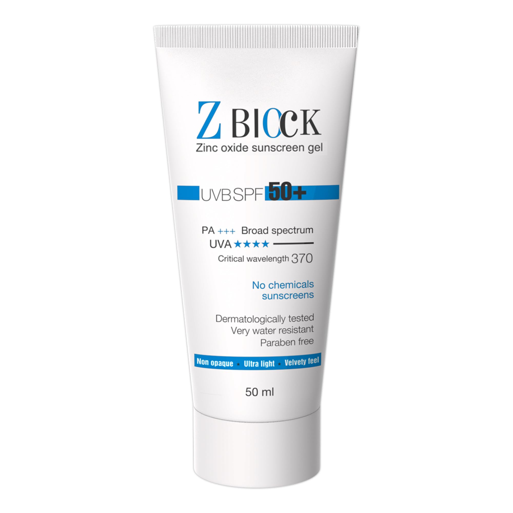 Z-Block 25% Zinc Oxide Sunscreen Gel, SPF 58, 50 ml