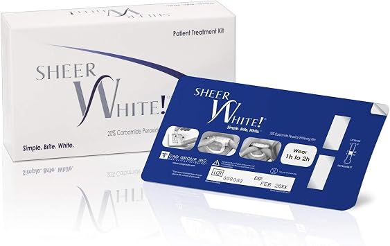 Sheer White! 20% Professional Teeth Whitening Strips Films Kit by Sheer White!