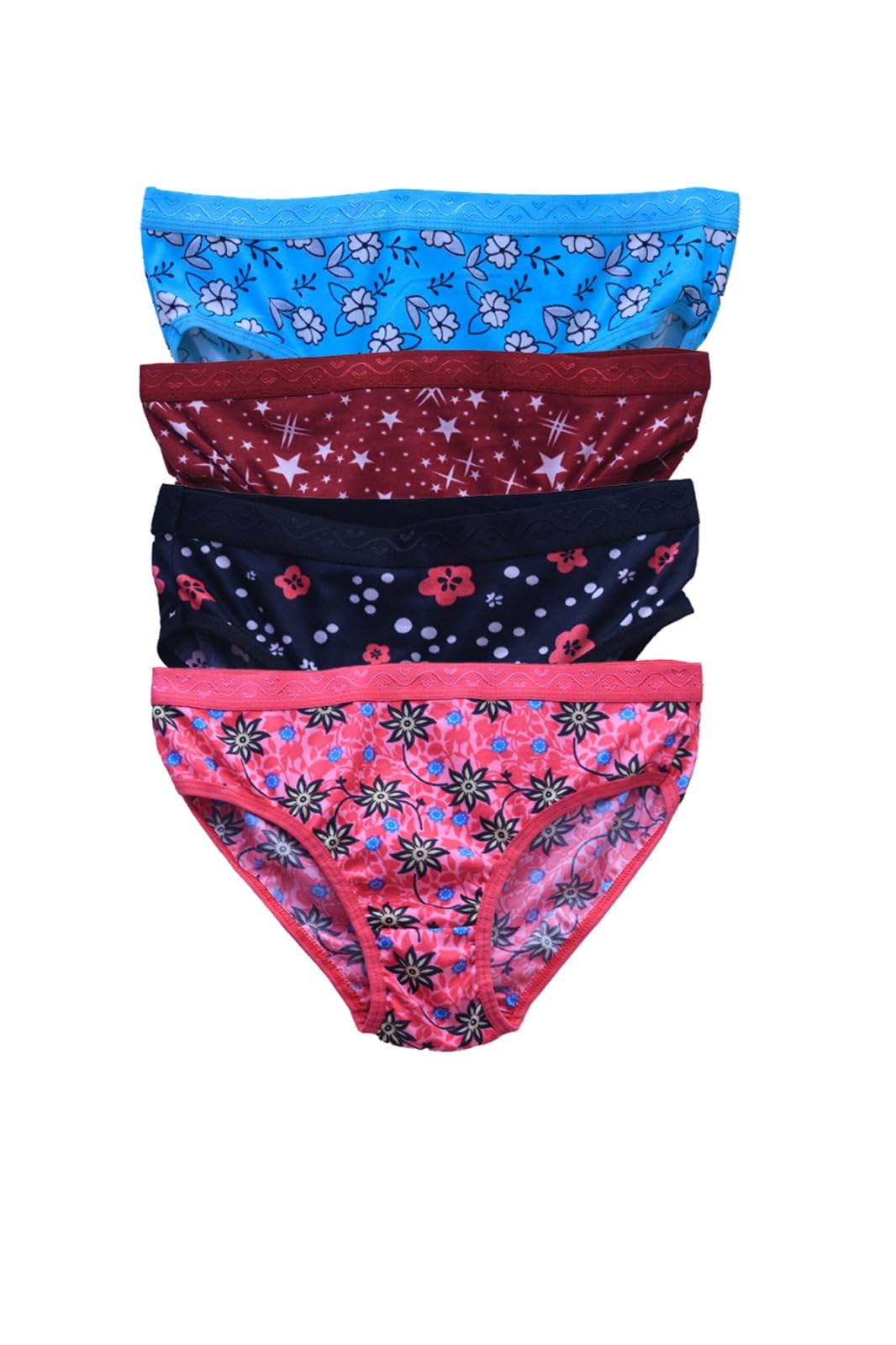 Women’s Cotton Blend Printed Panties Pack of 4 | Soft Breathable Bikini Briefs | Stretchable Comfortable Everyday Innerwear for Women & Girls-image-28