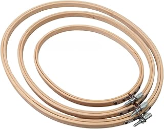 Stickrahmen in 3 Größen, Kreuze, Stickrahmen, verstellbarer Stickrahmen, ovale Stickrahmen für Bastelprojekte