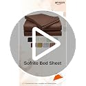 Image of Sofrito Bed Sheet Glace Cotton Striped - 300 TC - Super King (108 inchx108 inch) - with 2 Pillow Cover | Ideal for Hospitals, Clinics, Hostels, PGs, Hotels & Guest Houses | Brown