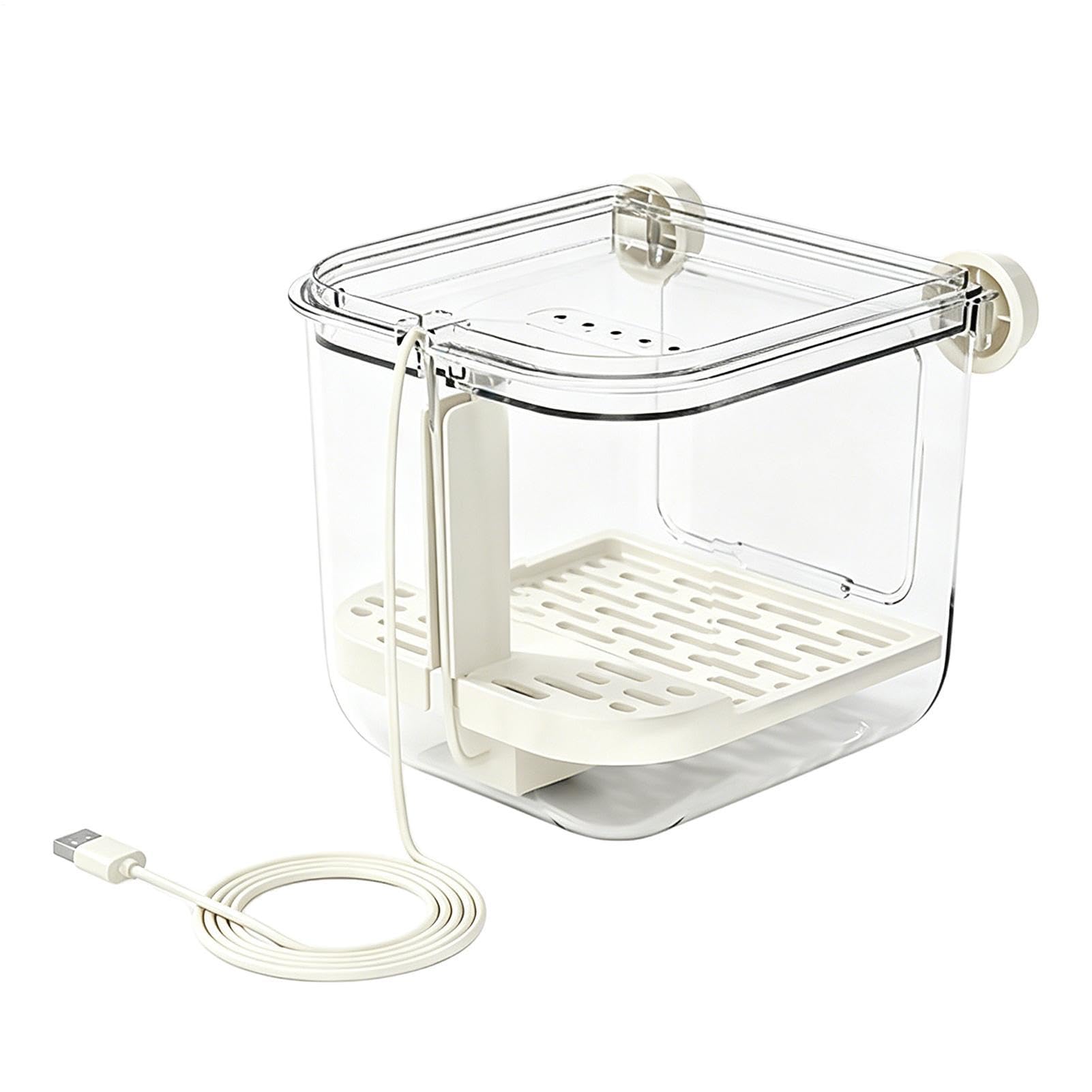 Bañera automática para pájaros con bomba de agua para pajareras de loros y pinzones