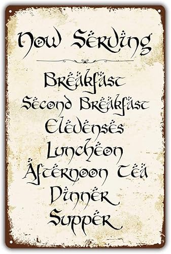 Yunking Style-85 Vintage Style Funny Tin Sign, Second Breakfast Kitchen Sign, Gift For Metal Signage, 8X12 Inches