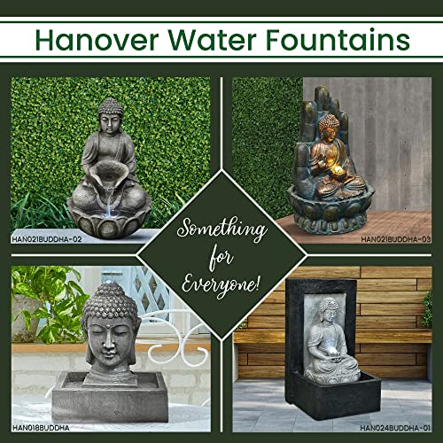 Hanover 18 Inch Buddha Outdoor Fountain #TOP3