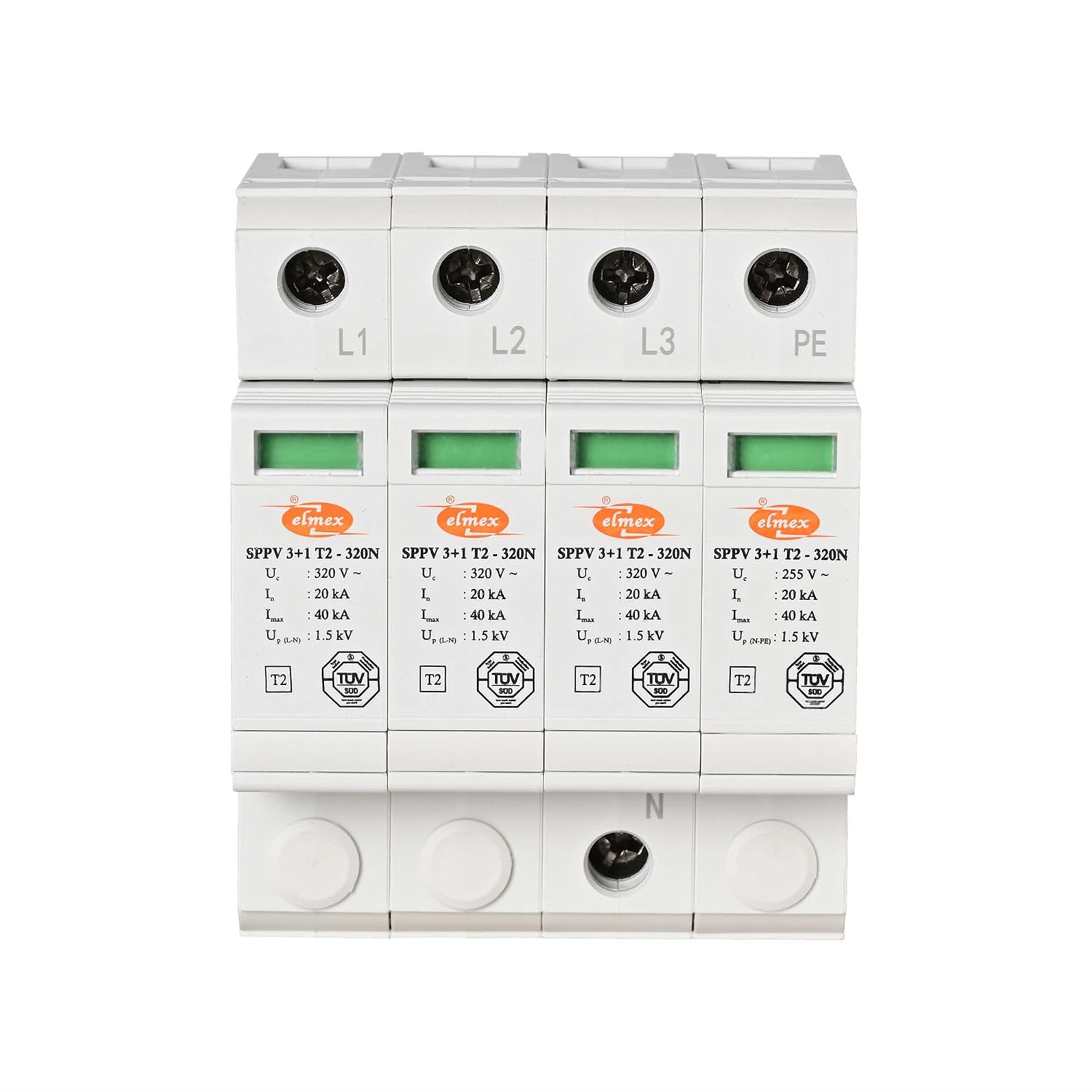 Type 2 AC Surge Protection Device - 320V 3+1
