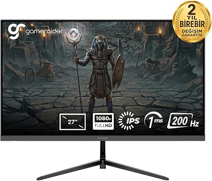 GameRaider ATUM GR27F20I 27 in  200Hz 1ms Full HD Adaptive Sync IPS Gaming Monit r