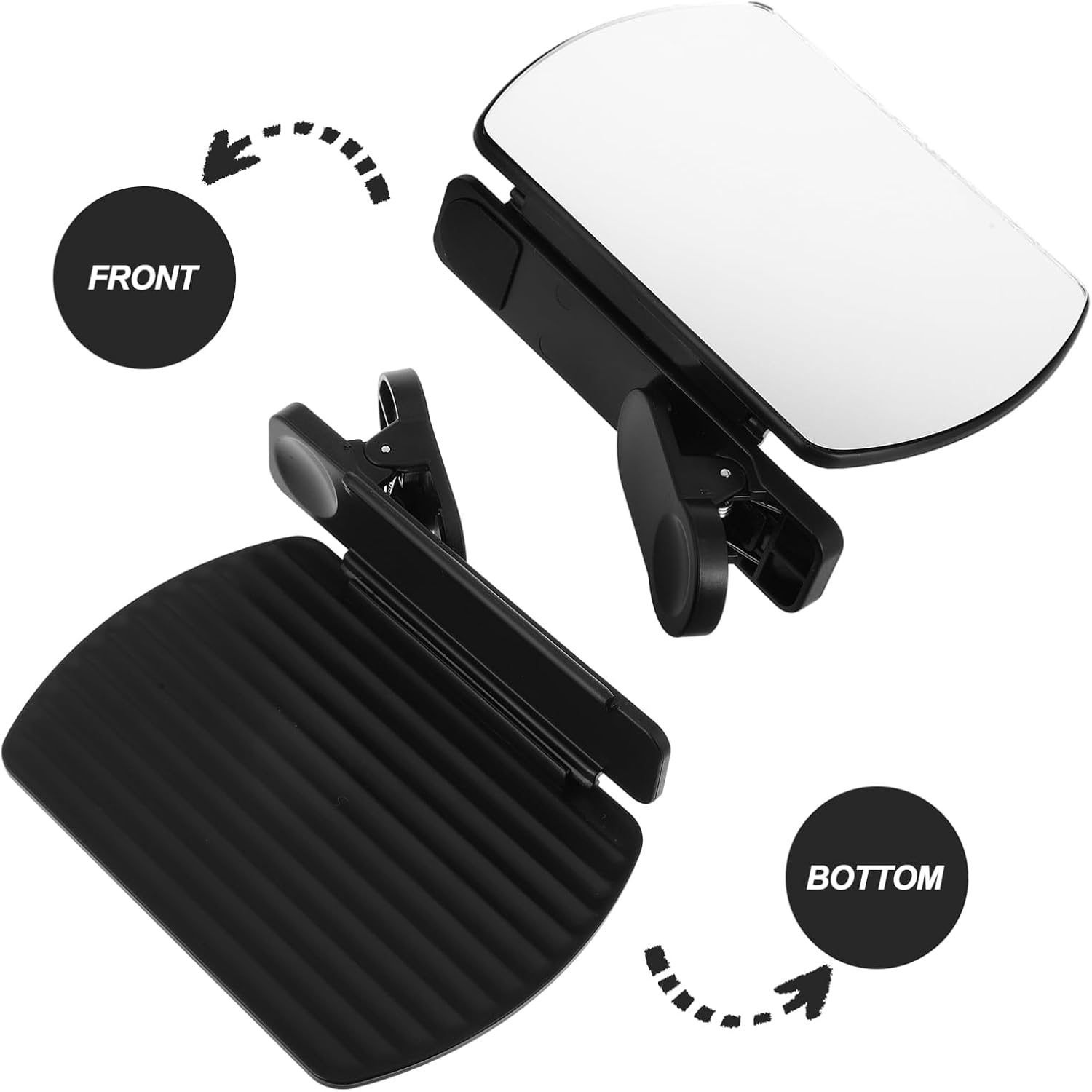 WOONEKY Black Adjustable Angle Smartphone Camera Clip with Mirror Reflection for Creative Photography for Travel and Dynamic Shots