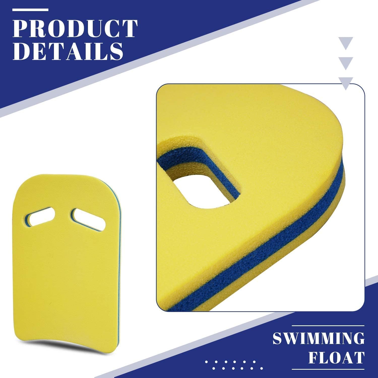 Outroad Swimming Training Aid Kickboard - U Design Swim Pool Float Floating Buoy Hand Board Tool Foam Equipment, Yellow/Blue