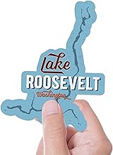 Lake Roosevelt Sticker for Hydroflask - Eastern Washington Bumper Stickers for Car - Grand Coulee WA Columbia River Decals for Laptop (Large - .5.5" Bumper Sticker Size)