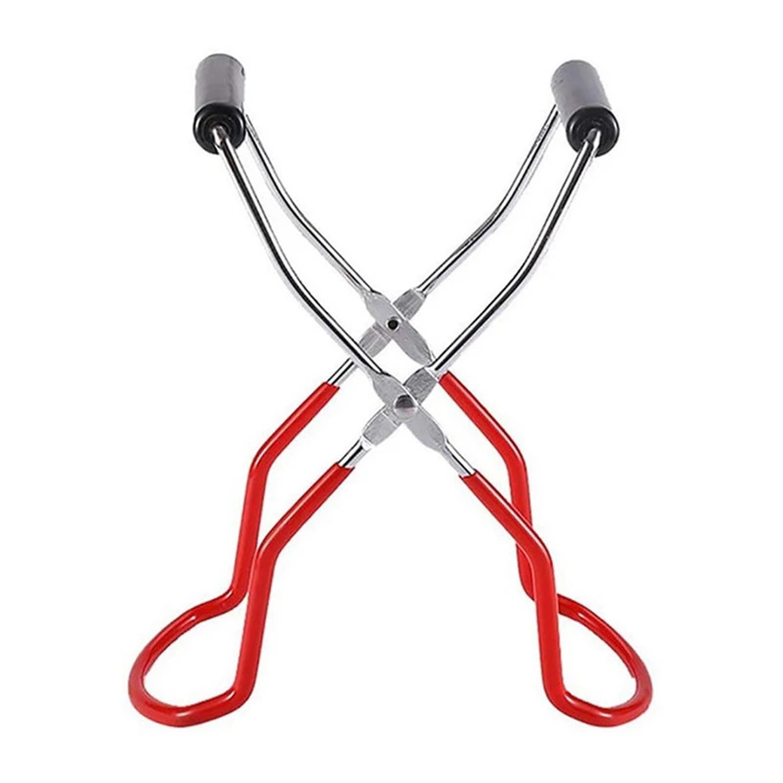 5 stücke Einmachglas Heber Tong Edelstahl Können Clip Mit Grip Griff Wärme Widerstand Anti-Clip Glas flasche Halter KitchenTool Für Ofen(Red)