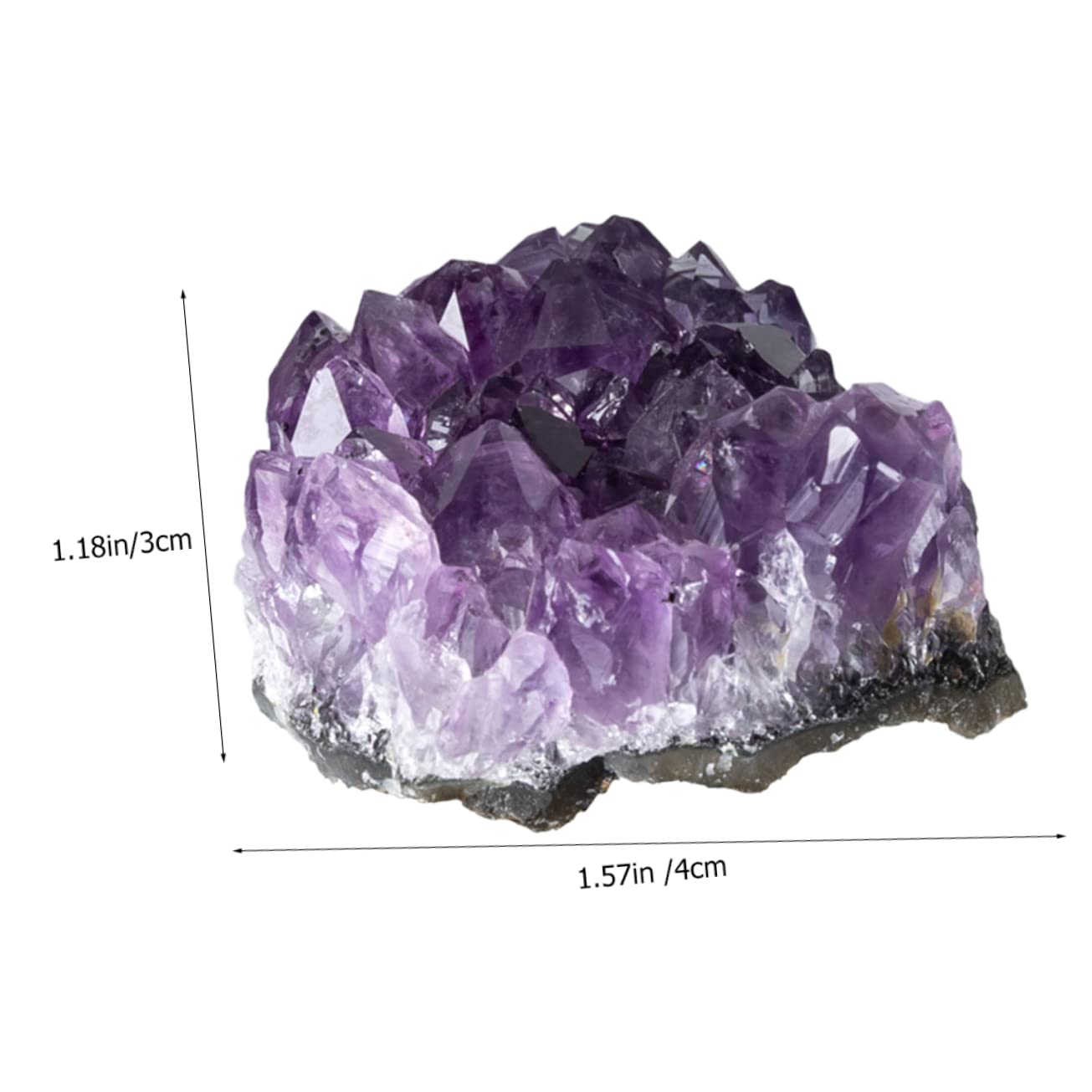 4 Sätze Amethyst Schmuckzubehör Kristalle Unregelmäßiger Edelstein Ornament Cluster Dekoration Natürlicher Amethyst Bergkristall Bastelmaterial Quarzkristall 2 Stück * 4