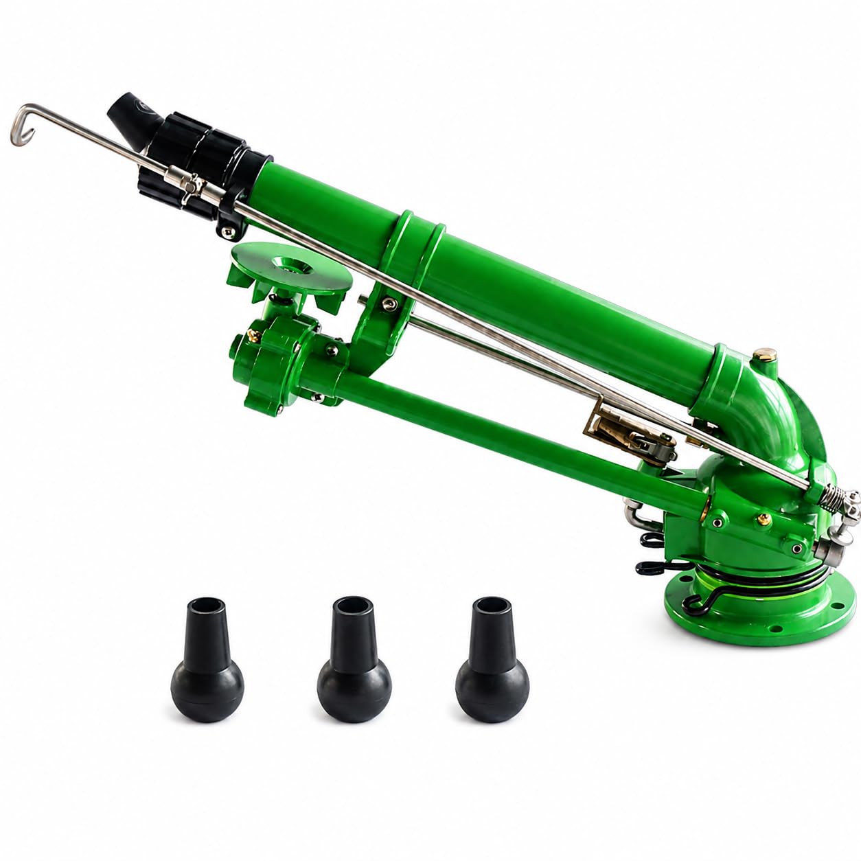 Irrigatore per irrigazione agricola regolabile a 360°, ugelli da 18 mm, 20 mm, 22 mm, portata 40-100 m, irrigazione di grandi aree da 4-8 bar