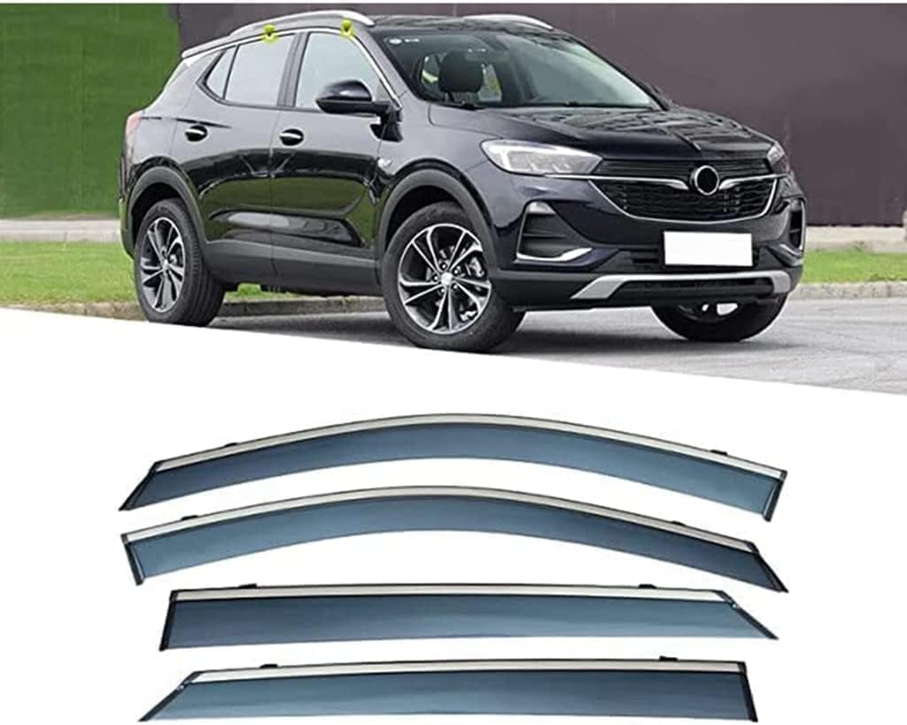PANXUC Car Wind Deflectors for Buick Encore GX 2020-2022, Side Window Wind Rain Deflector Window Visor Sun Rain Guard Smoke Guards