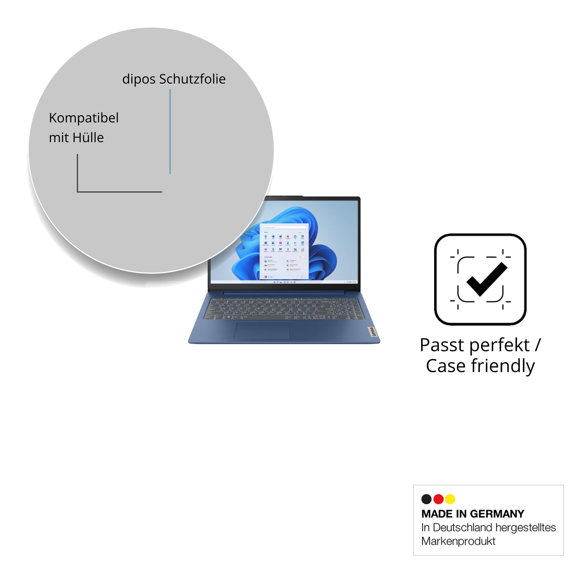 dipos 2x Film protection écran mat pour Lenovo IdeaPad Slim 3 15.6 Zoll