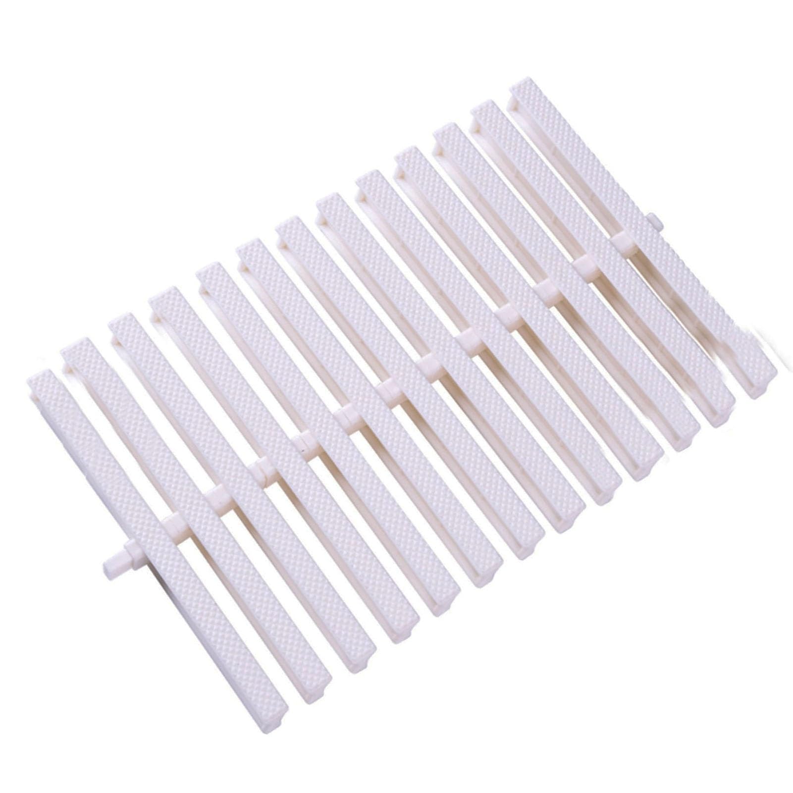 Confezione da 8 strisce di copertura per griglia di scarico della piscina, tappetini in plastica PP resistenti e pieghevoli per uso interno/esterno, griglia di troppo pieno facile da installare (