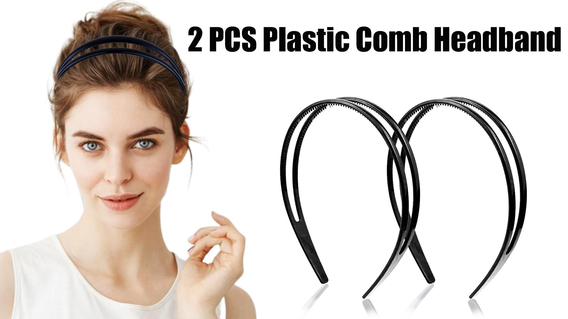 Amazon.com : REDANHA 2 Pieces Plastic Headband Double Row