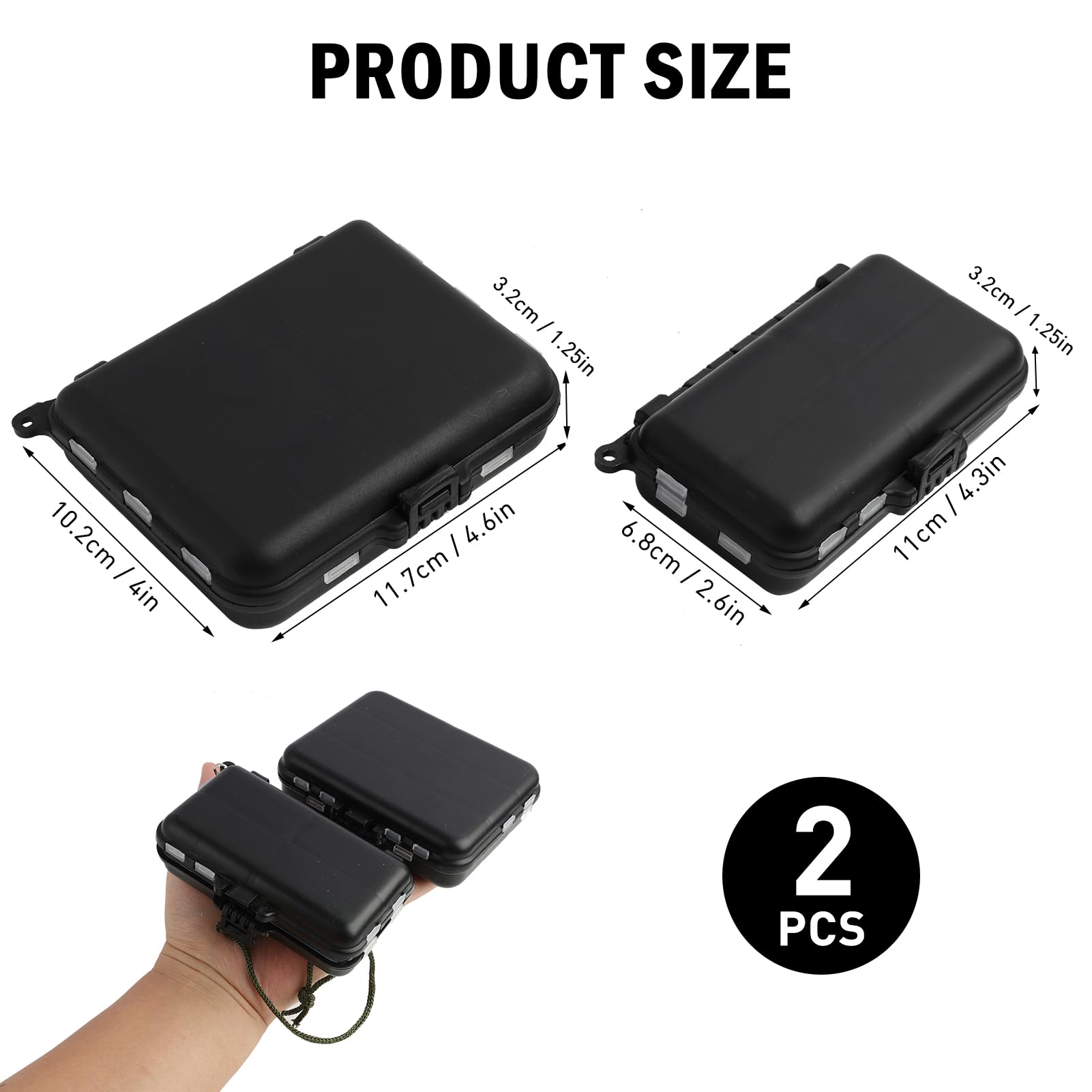 2 PCS Scatola Di Immagazzinaggio Di Plastica Fishing Tackle Box, Scatola Da Pesca Impermeabile A Doppia Faccia Con 7 E 9 Scomparti Per Accessori Da Pesca, Ideale Per Esche E Attrezzature