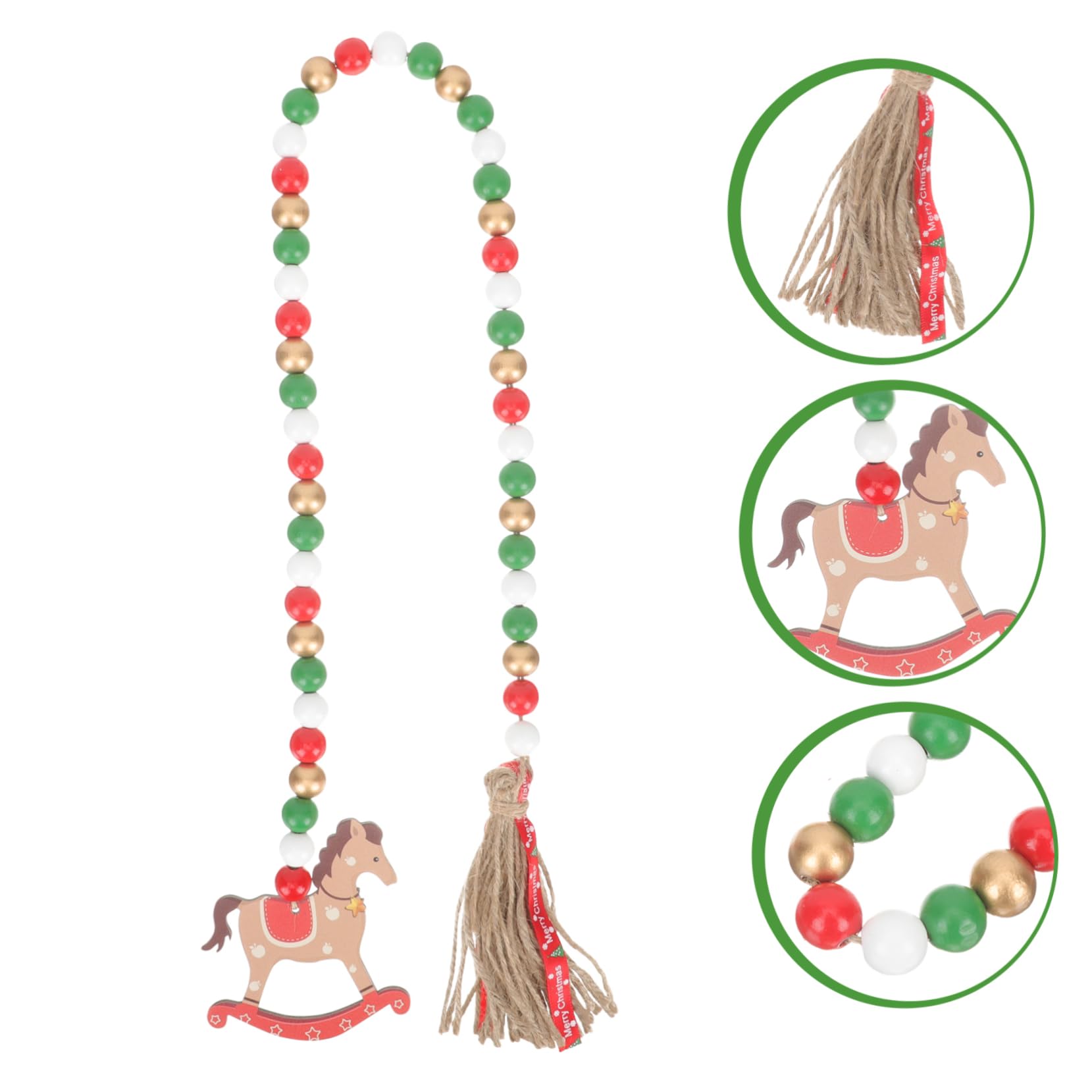 Alipis Lot De 5 Guirlandes De Perles en Bois pour Décoration De Noël
