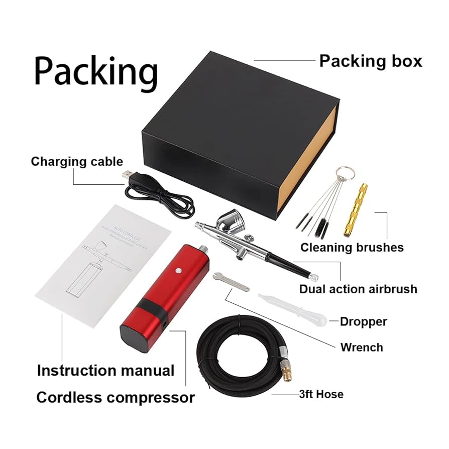 Amazon.co.jp: 充電式エアブラシキット芸術モデルのボディ
