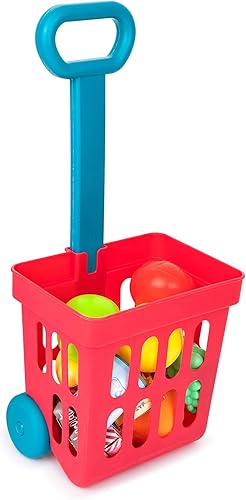 Miniatura 6 de Playkidz Juego de carrito de compras de juguete, juguetes de plástico para alimentos, juego interactivo, recursos de aprendizaje y diversión de