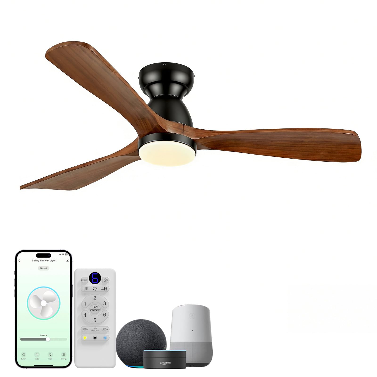 ORGINESE 60 Smart Flush Mount Ceiling Fan