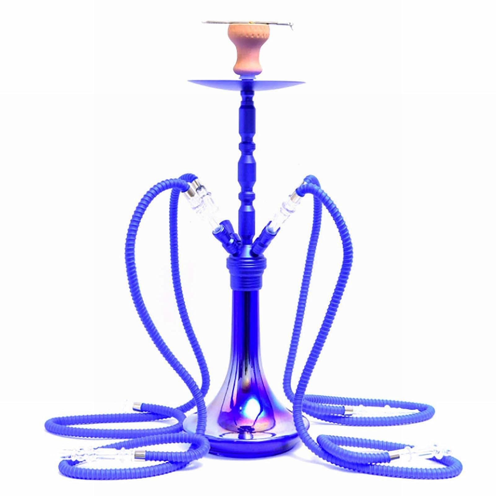 Shisha Set Con 4 Mangueras De Silicona Y Pinzas De Carbón, Conjunto De Nariz De Narguilateral 71 Cm De Aleación Hookah Fáciles Desmontar Y Limpiar Adecuado B