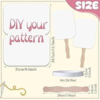 Vista 2 de TaoBary DIY - Juego de abanicos de papel para iglesia de mano, mango de madera, palos de manualidades ondulados con cinta de cartulina blanca