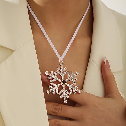 Miniatura 7 de 3 adornos colgantes para árbol de Navidad, decoración de Navidad, decoración de Navidad, decoración de regalo de recuerdo (copo de nieve dorado rosa)