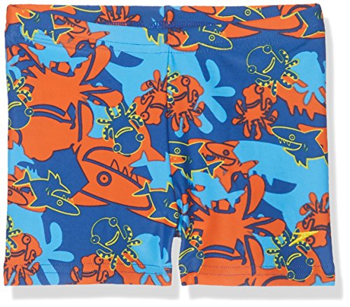 Speedo Seasquad Allover - Bañador Infantil Azul New Surf/Japan Blue Talla:3 años