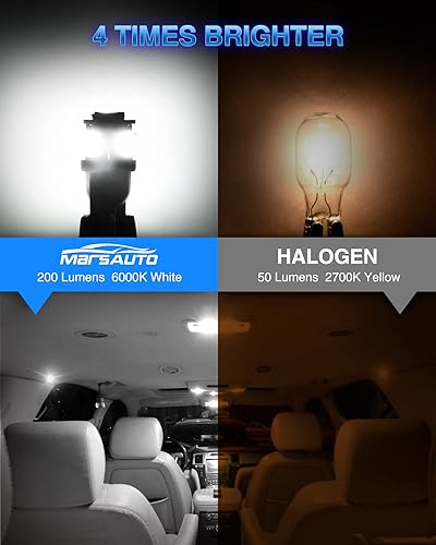 Miniatura 3 de Marsauto T10 168 194 2825 Bombillas Led superbrillantes 5SMD luces de matrícula de exterior lámpara, coche interior de cortesía cúpula luces mapa