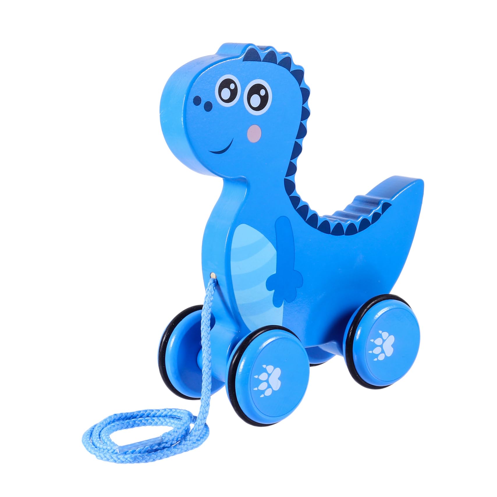 KESYOO 1Pc Pull Along Dinosaur for Safe and Traction Cart for Early Walking Educational Cartoon Animal Pulling Cart for Home and Preschool
