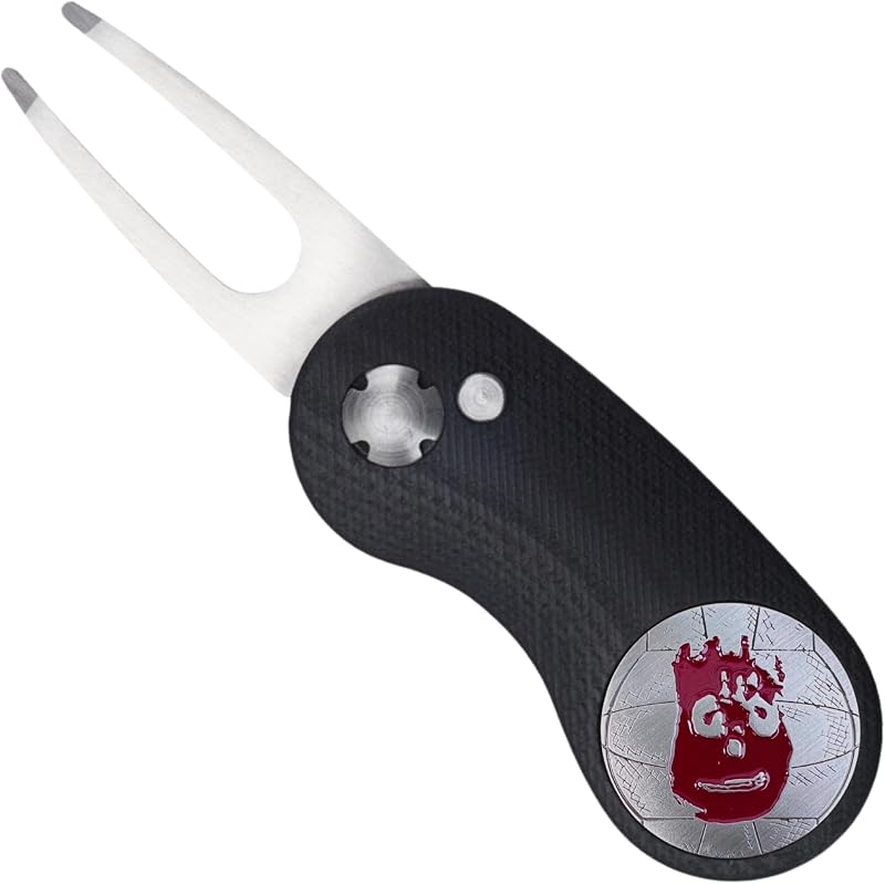 Wilson Volleyball Cast Away Unique Magnetic Metal Golf Ball Marker Accessory with Hat Clip for Men and Women