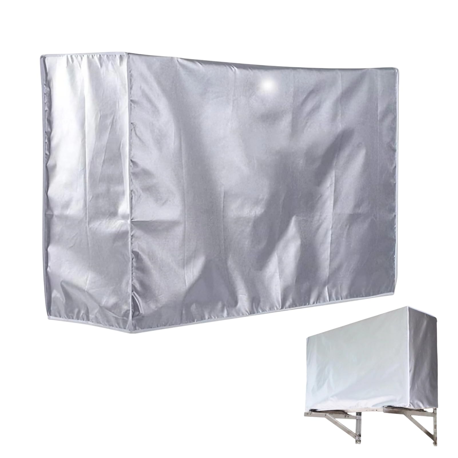 leruiyezs Funda Aire Acondicionado Exterior,84x57x31cm,1.5P,Con Correas,Impermeable,A Prueba De Polvo,Protector Solar,Funda Para Aire Acondicionado Exterior Impermeable,Gris — view 7