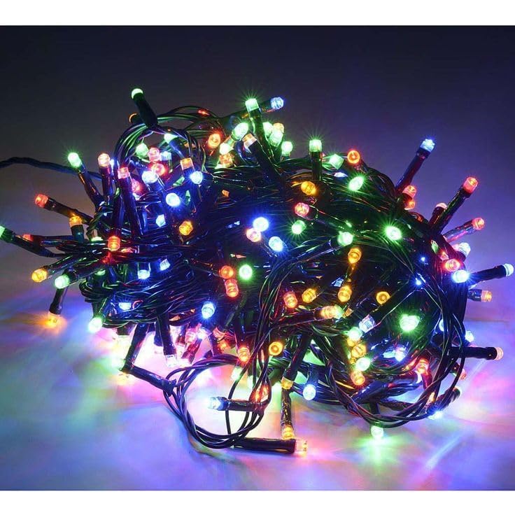 Image of MoonlitDreams LED String Lights, 24 Multicolor Pixel Fairy Lights with Flexible Copper Wire, Bright Decorative Lights for Diwali, Home, Wedding & Party Decoration, Pack of 1